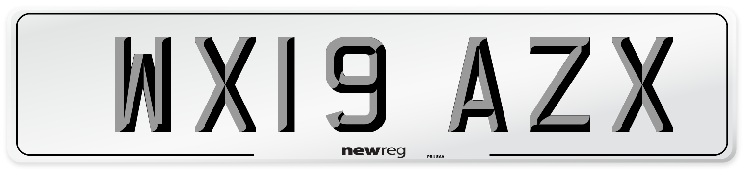 WX19 AZX Number Plate from New Reg